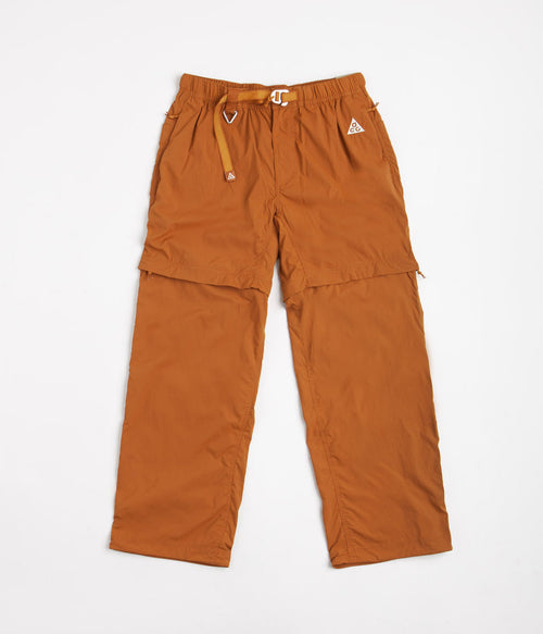 Nike ACG Trail Zip-Off Pants in Dark Russet and Monarch / Summit White
