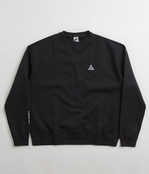 Nike ACG Tuff Fleece Crewneck Sweatshirt in Black and Black / Summit White