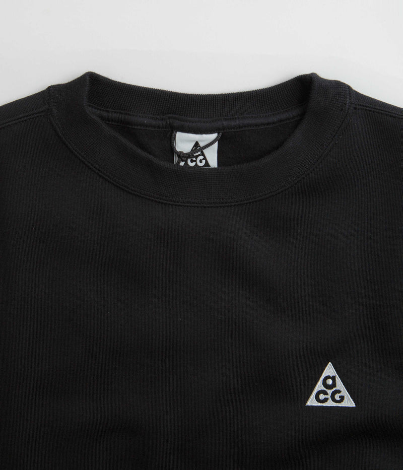 Nike ACG Tuff Fleece Crewneck Sweatshirt in Black and Black / Summit White