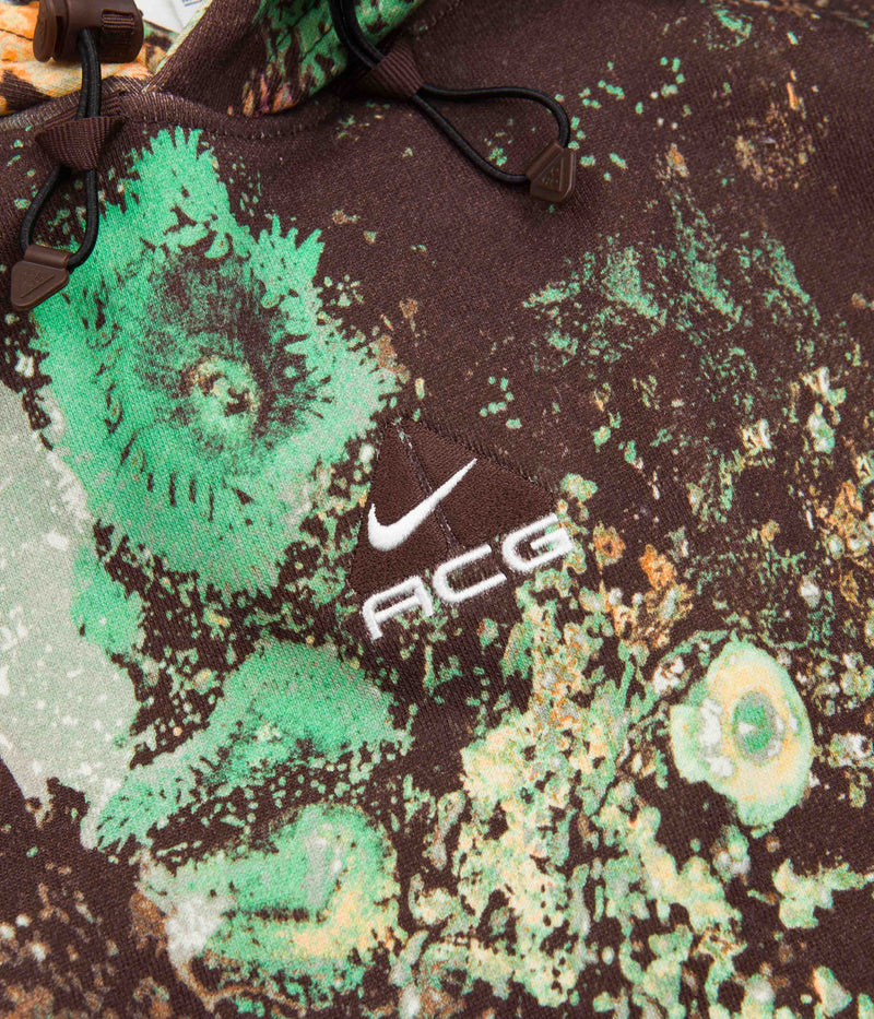 Nike ACG Tuff Fleece Hoodie in Bright Mandarin and Earth / Summit White