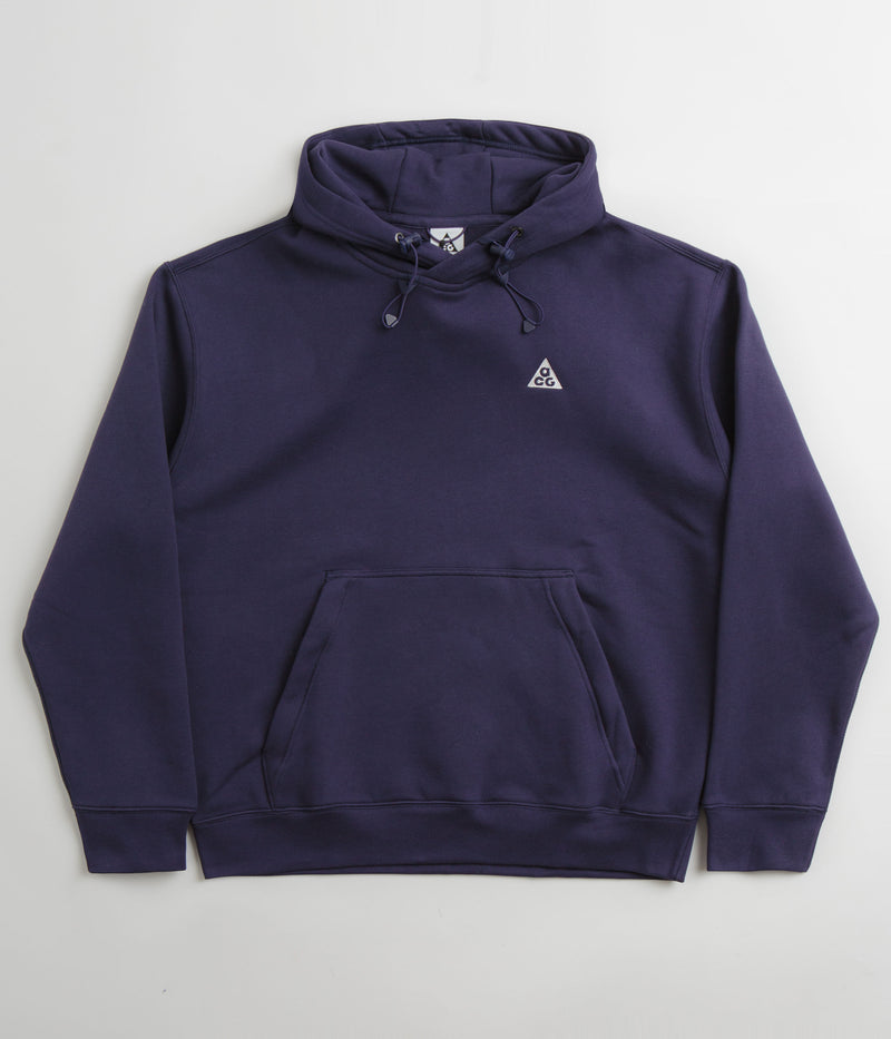 Nike ACG Tuff Fleece Hoodie in Purple Ink and Summit White / Summit White