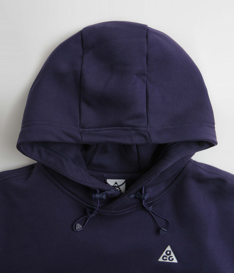 Nike ACG Tuff Fleece Hoodie in Purple Ink and Summit White / Summit White