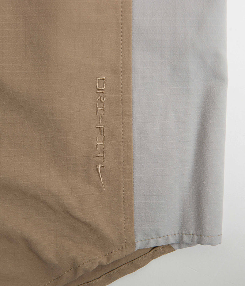 Nike ACG UV Devastation Trail Shirt in Khaki and Light Iron Ore / Summit White