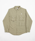 Nike ACG UV Devastation Trail Shirt in Neutral Olive and Summit White