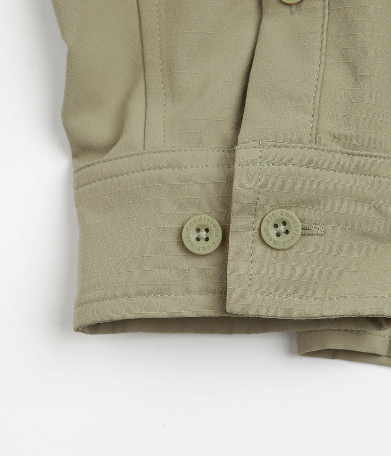 Nike ACG UV Devastation Trail Shirt in Neutral Olive and Summit White