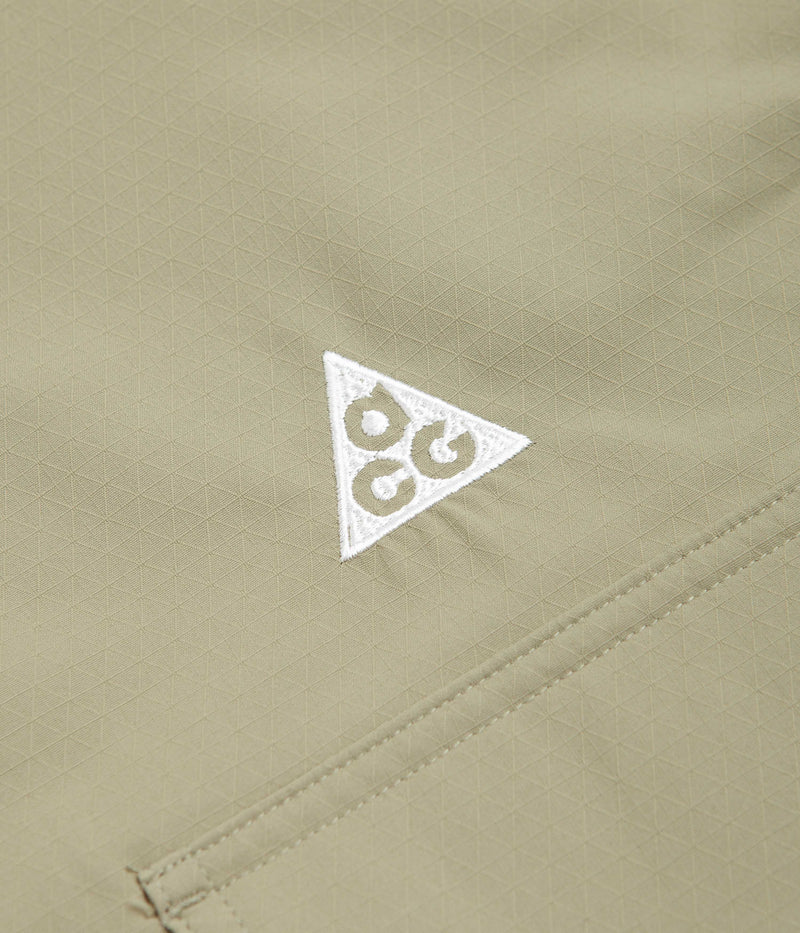 Nike ACG UV Devastation Trail Shirt in Neutral Olive and Summit White
