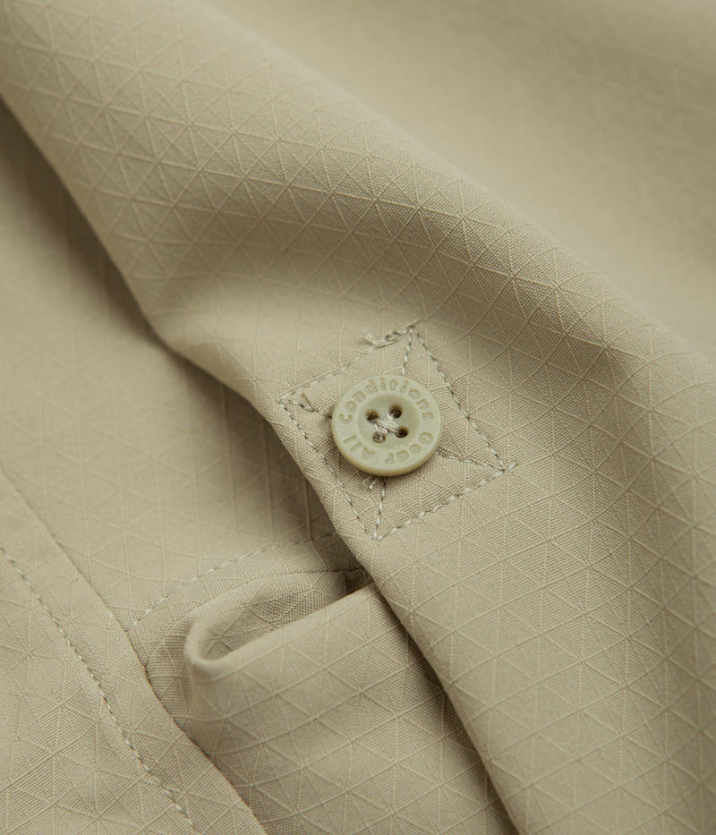 Nike ACG UV Devastation Trail Shirt in Neutral Olive and Summit White