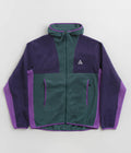 Nike ACG Wolf Tree Full Zip Hoodie in Deep Jungle and Purple Ink / Summit White