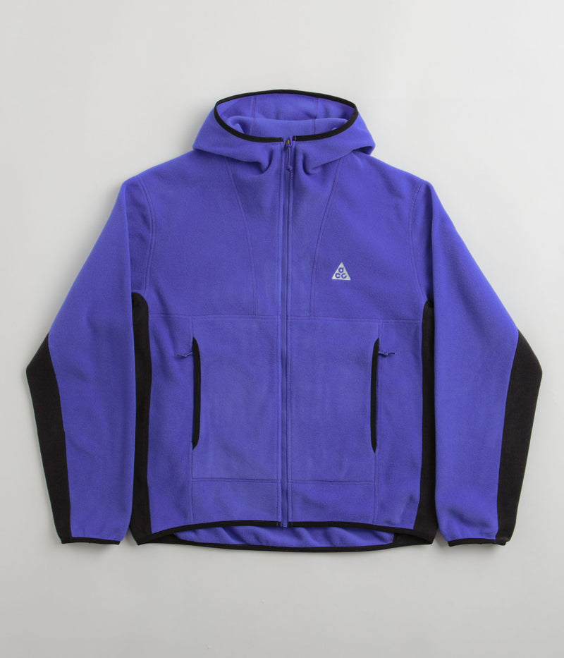 Nike ACG Wolf Tree Full Zip Hoodie in Persian Violet and Black / Summit White