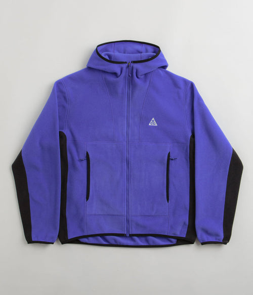 Nike ACG Wolf Tree Full Zip Hoodie in Persian Violet and Black / Summit White