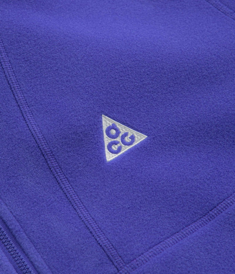 Nike ACG Wolf Tree Full Zip Hoodie in Persian Violet and Black / Summit White