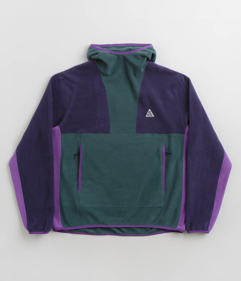 Nike ACG Wolf Tree Hoodie in Deep Jungle and Purple Ink / Summit White