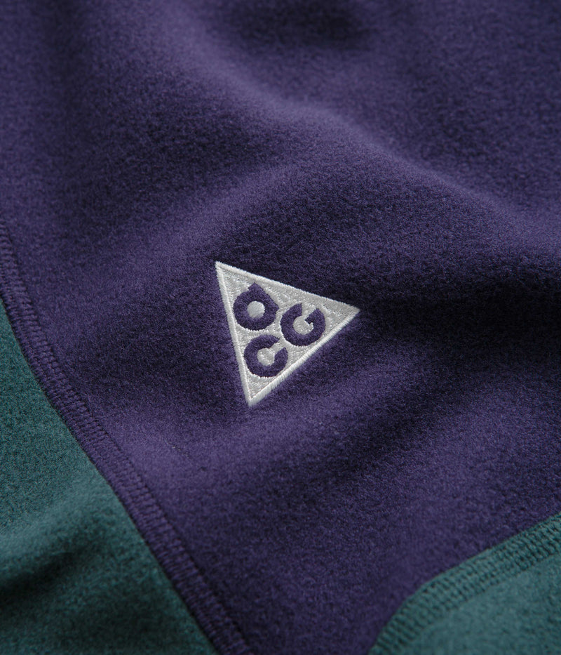 Nike ACG Wolf Tree Hoodie in Deep Jungle and Purple Ink / Summit White