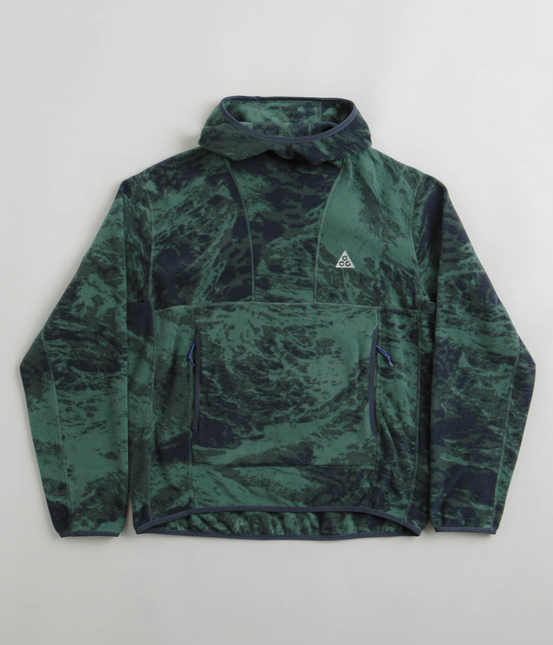 Nike ACG Wolf Tree Print Hoodie in Bicoastal and Thunder Blue / Summit White