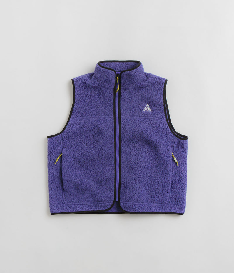 Nike ACG Womens Arctic Wolf Fleece Vest in Persian Violet and Black / Summit White