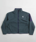 Nike ACG Womens Arctic Wolf Full-Zip Fleece in Deep Jungle and Purple Ink / Summit White