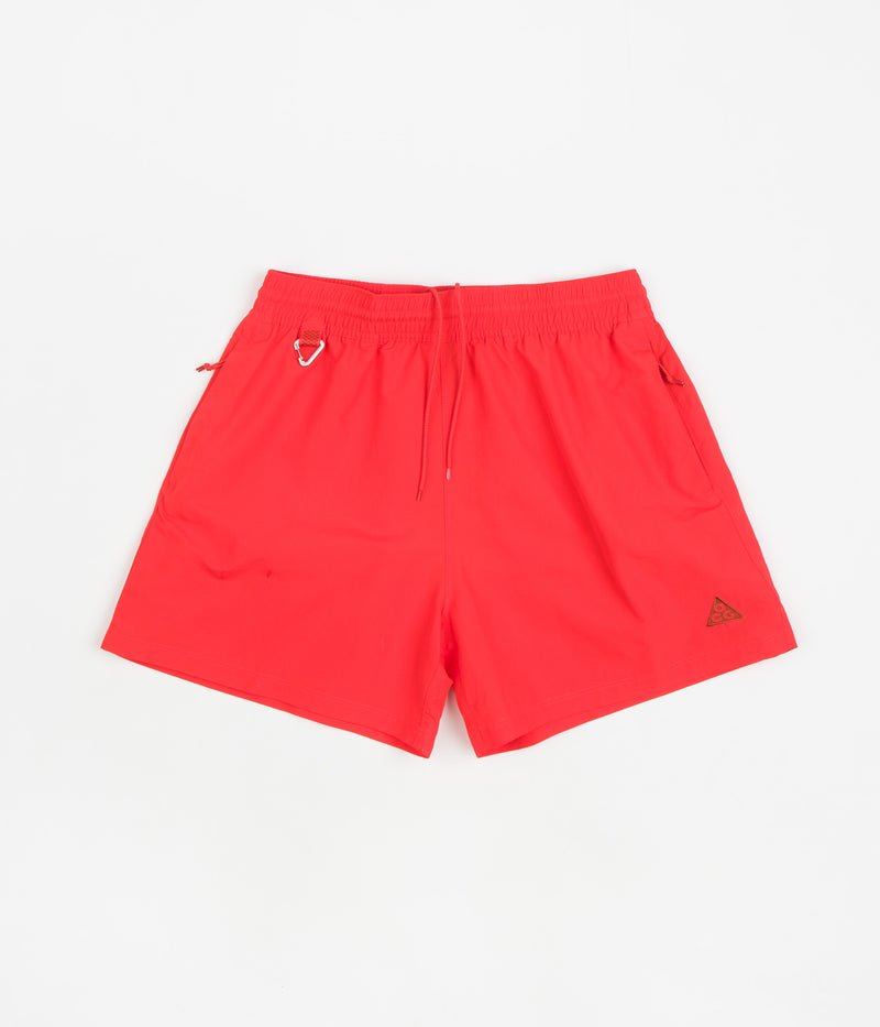 Nike ACG Womens Oversized Shorts in Light Crimson and Cinnabar / Mars Stone