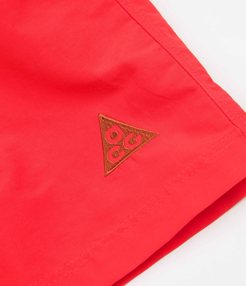 Nike ACG Womens Oversized Shorts in Light Crimson and Cinnabar / Mars Stone
