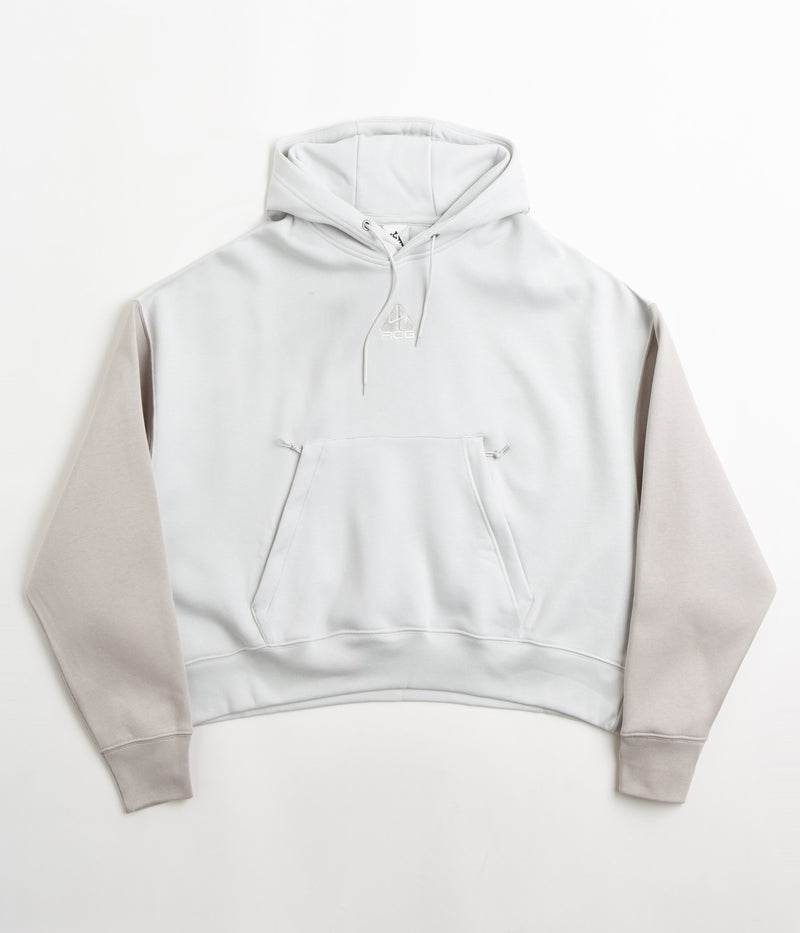 Nike ACG Womens Tuff Knit Hoodie in Photon Dust and Light Iron Ore / Summit White