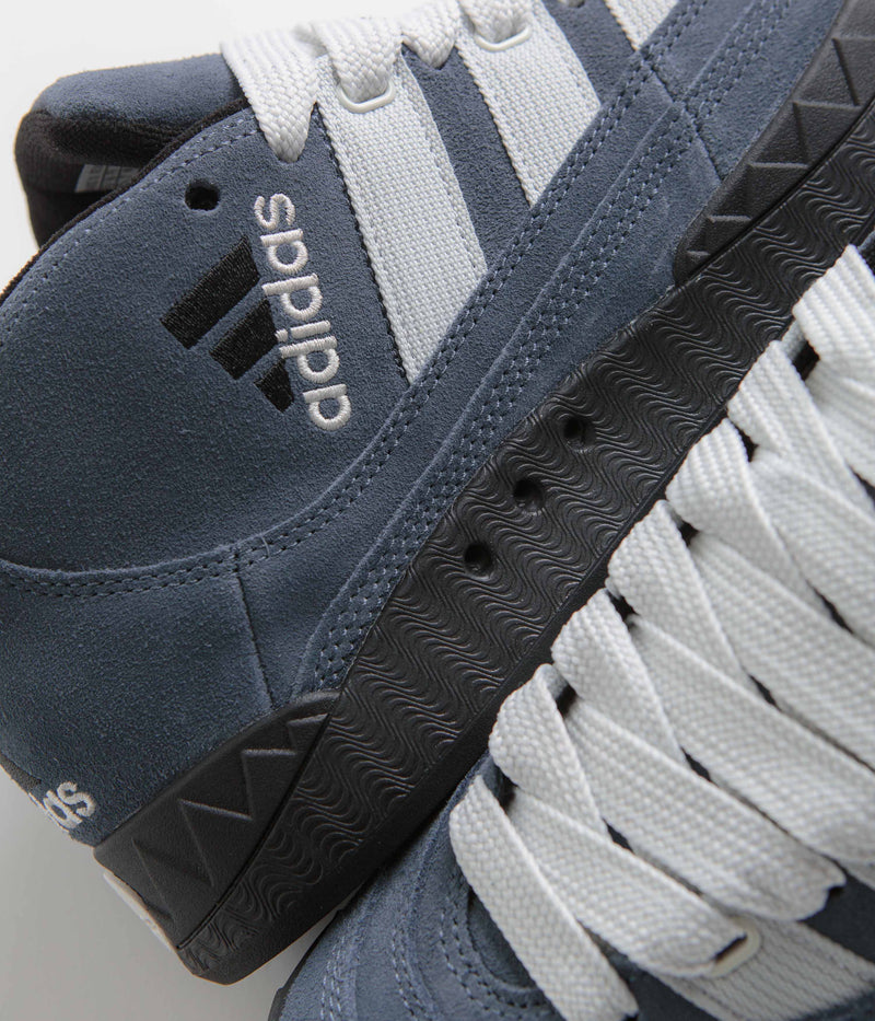 Adidas Adimatic Mid Shoes in Legacy Blue and Crystal White / Core Black