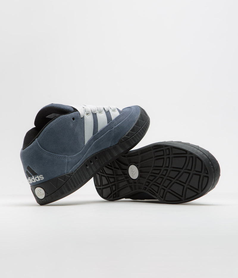 Adidas Adimatic Mid Shoes in Legacy Blue and Crystal White / Core Black