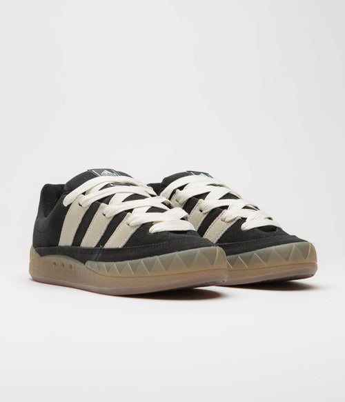 Adidas Adimatic Shoes in Core Black and Off White / Gum3