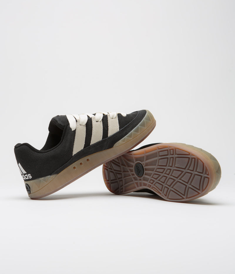 Adidas Adimatic Shoes in Core Black and Off White / Gum3