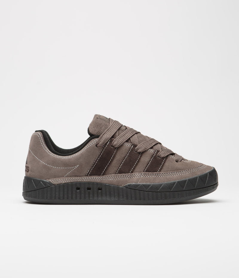 Adidas Adimatic Shoes in Earth Strata and Dark Brown / Crystal White
