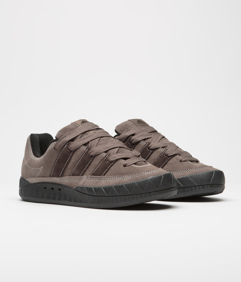 Adidas Adimatic Shoes in Earth Strata and Dark Brown / Crystal White