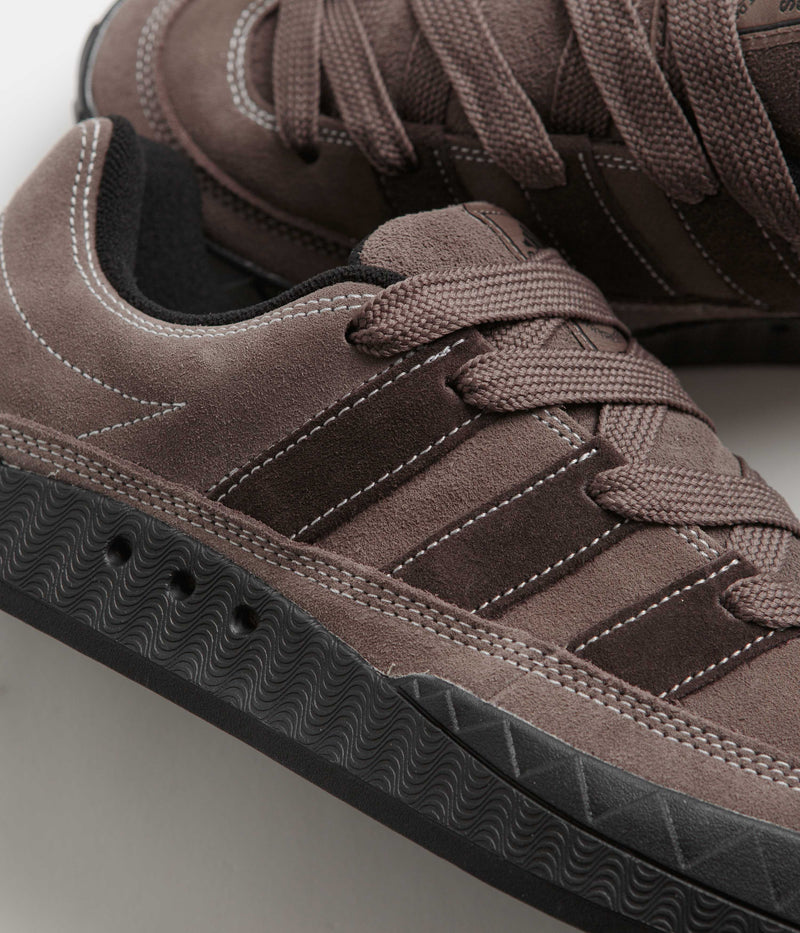 Adidas Adimatic Shoes in Earth Strata and Dark Brown / Crystal White