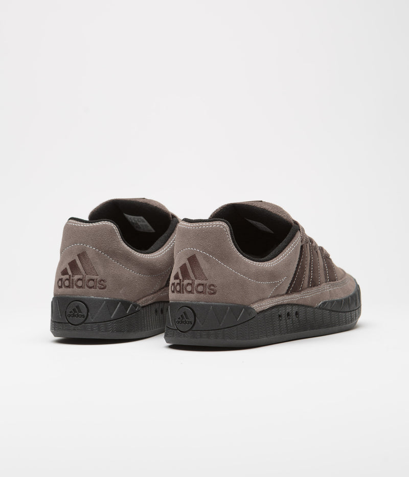 Adidas Adimatic Shoes in Earth Strata and Dark Brown / Crystal White