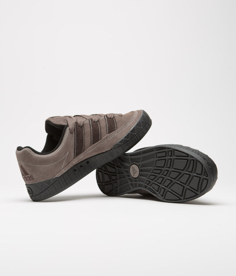 Adidas Adimatic Shoes in Earth Strata and Dark Brown / Crystal White