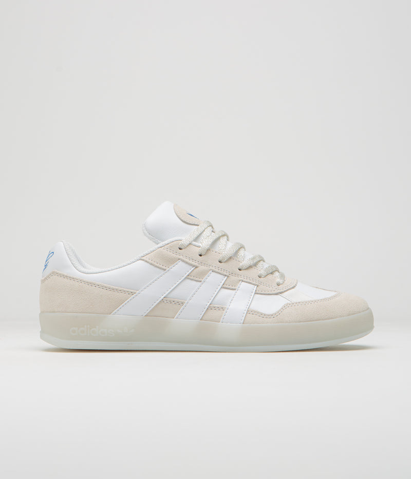 Adidas Aloha Super Shoes in Crystal White and FTWR White / Bluebird