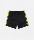 Adidas Athletic Shorts in Black and Acid Yellow