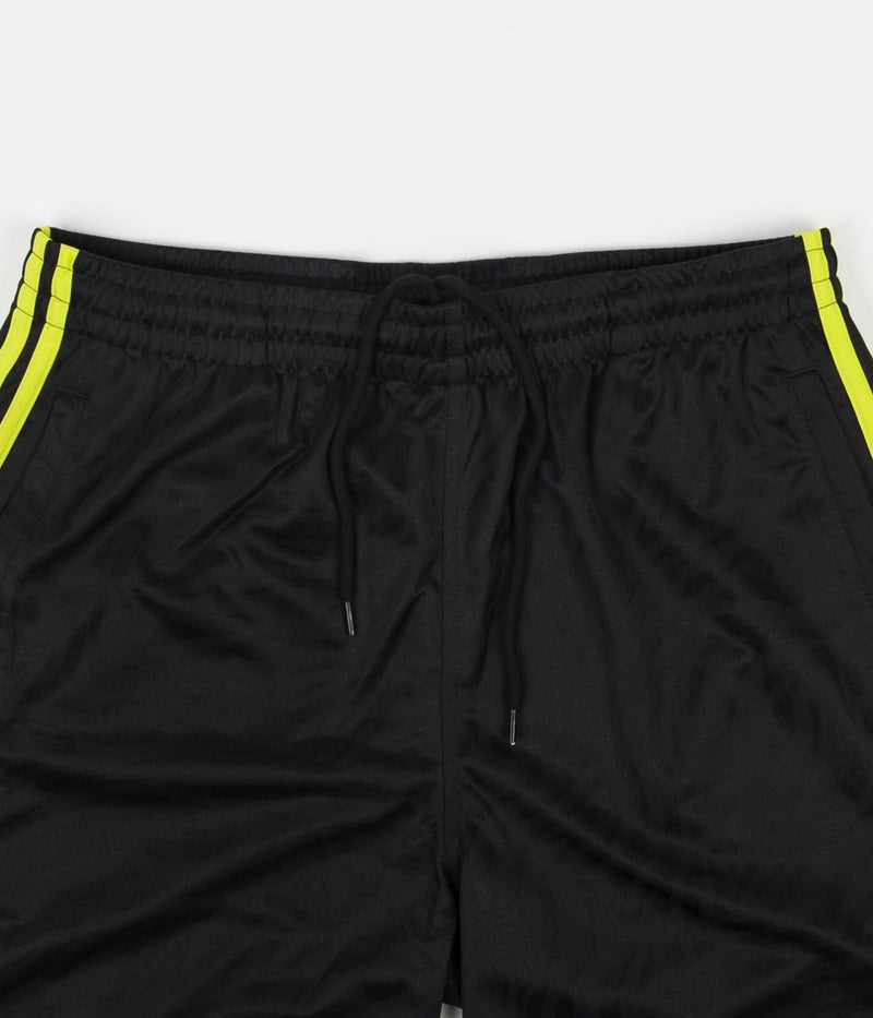Adidas Athletic Shorts in Black and Acid Yellow