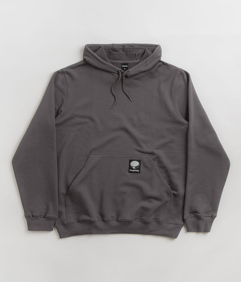 Baglady Alien Logo Hoodie in Charcoal