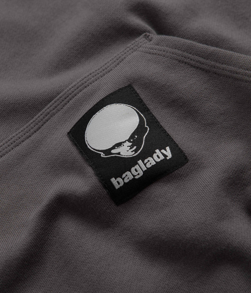 Baglady Alien Logo Hoodie in Charcoal