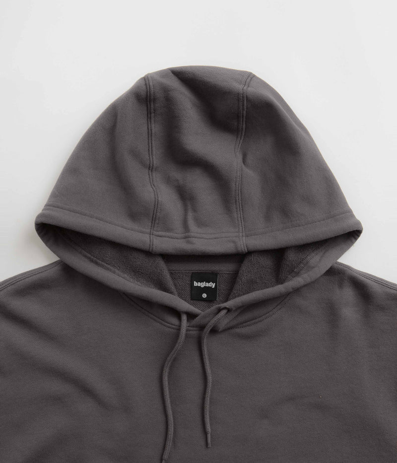 Baglady Alien Logo Hoodie in Charcoal