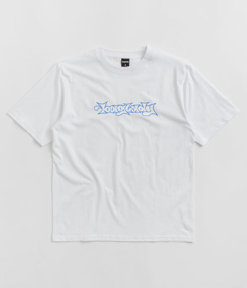 Baglady Bootleg Throw Up Logo T-Shirt in White