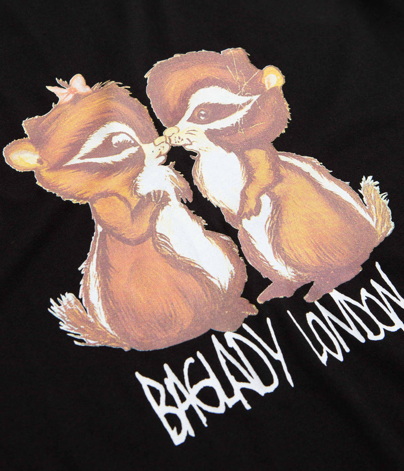 Baglady Chipmunk Love T-Shirt in Black