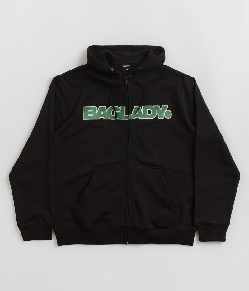 Baglady Full Zip Hoodie in Black