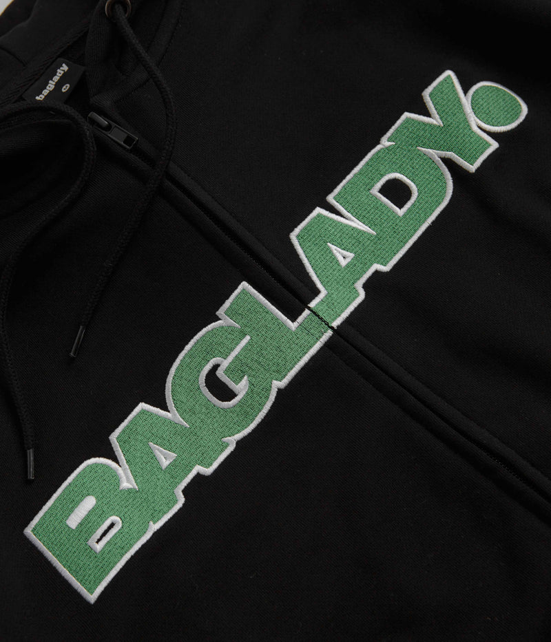 Baglady Full Zip Hoodie in Black