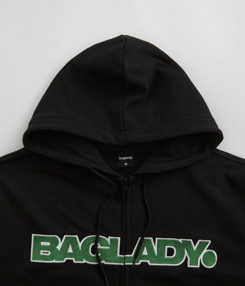 Baglady Full Zip Hoodie in Black