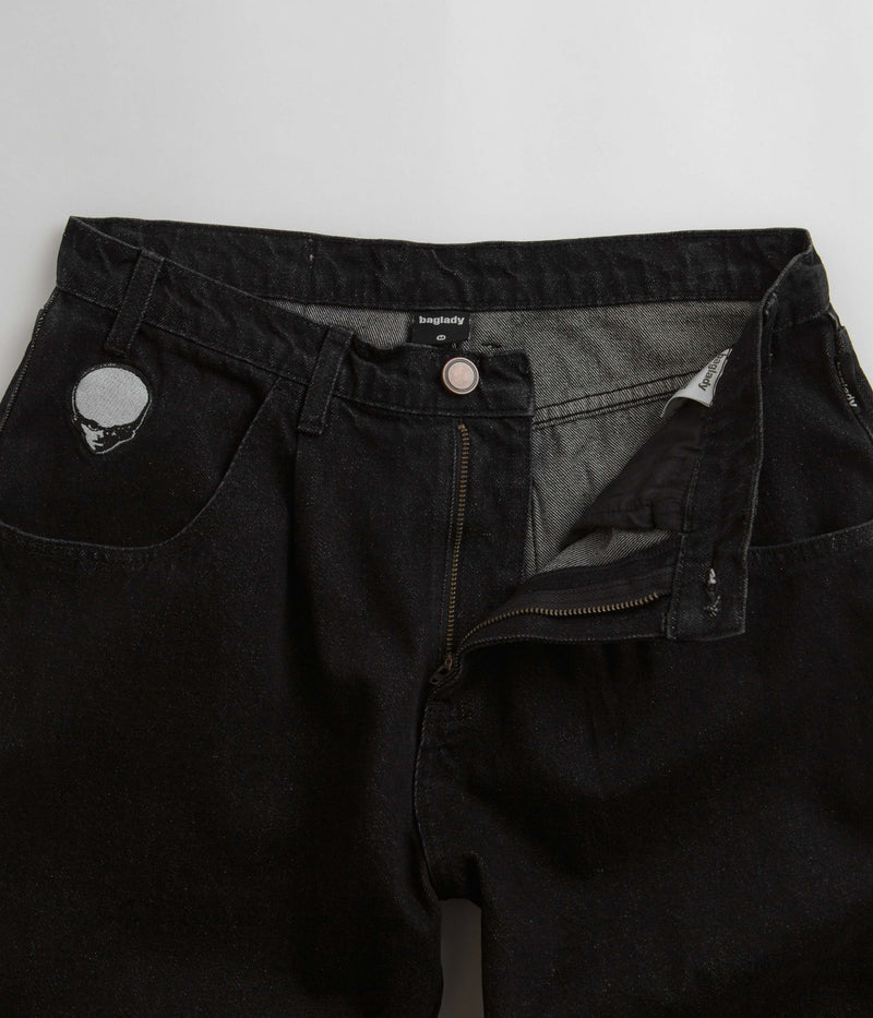 Baglady Logo Jeans in Black