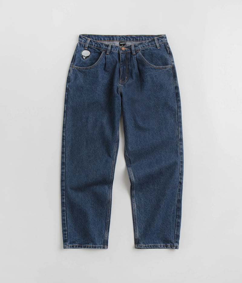 Baglady Logo Jeans in Indigo Blue