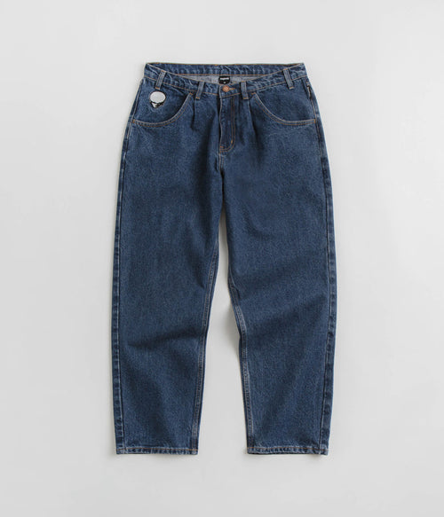 Baglady Logo Jeans in Indigo Blue