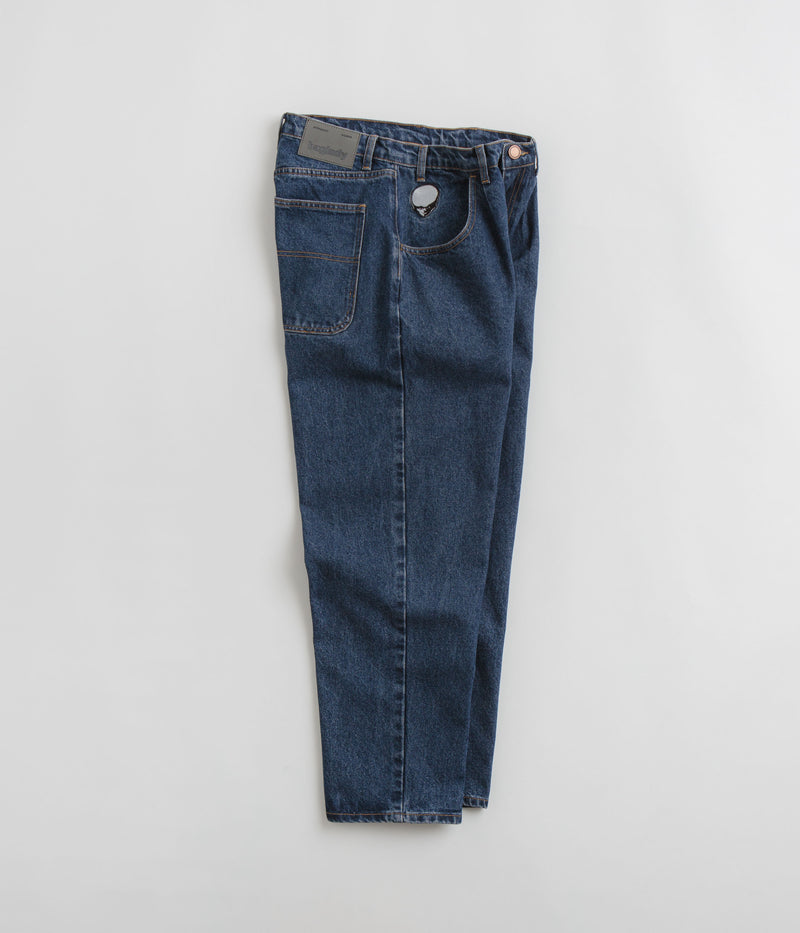 Baglady Logo Jeans in Indigo Blue
