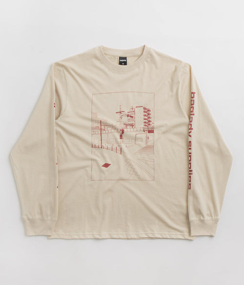 Baglady Sakai Suji Long Sleeve T-Shirt in Tan