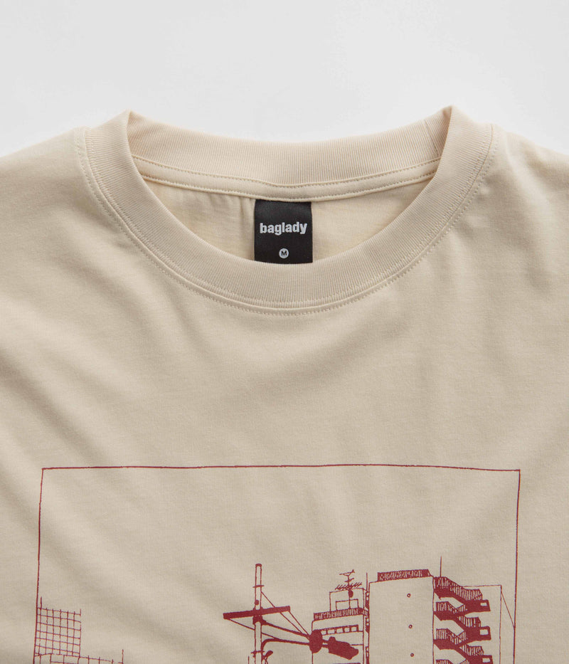 Baglady Sakai Suji Long Sleeve T-Shirt in Tan