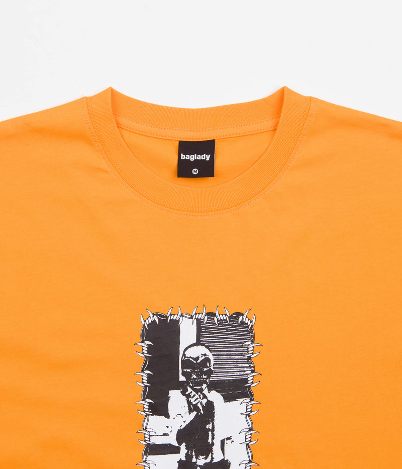 Baglady Skull Crusher T-Shirt in Tangerine